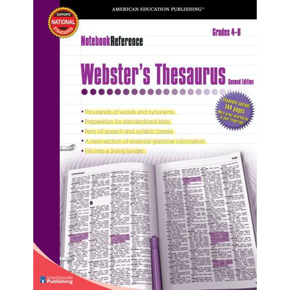 Pre-Owned Notebook Reference Webster's Thesaurus (Notebook Reference Series) Paperback