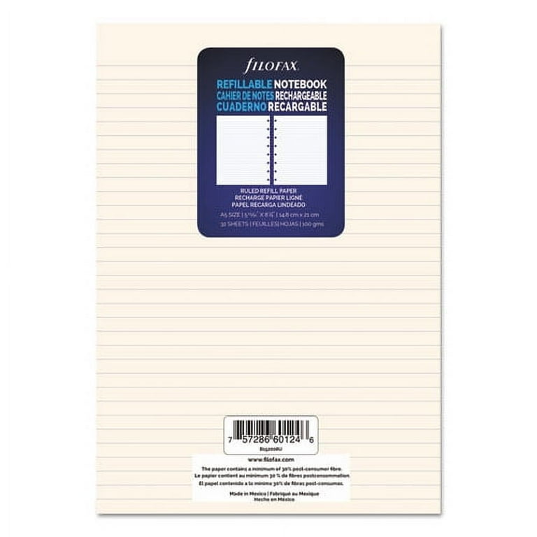 Notebook Refills, 8-Hole, 8.25 x 5.81, Narrow Rule, 32/Pack Notebook Refills, 8-Hole, 8.25 x 5.81, Narrow Rule, 32/Pack