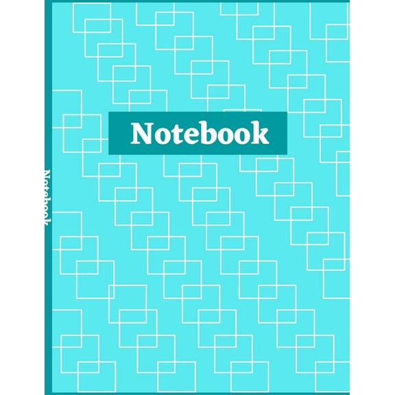 Notebook: Square-Connect Print Design Composition Notebook - College Ruled 100 Pages - Large Size 8.5 x 11 (Paperback)