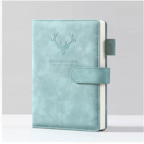 Notebook for Women Men,200 Pages A5 Hardcover Leather Journals for Writing,Travel,Business,Work Notebooks for Note Taking,Diary Notepad 5.7"8.3" (Light Blue)