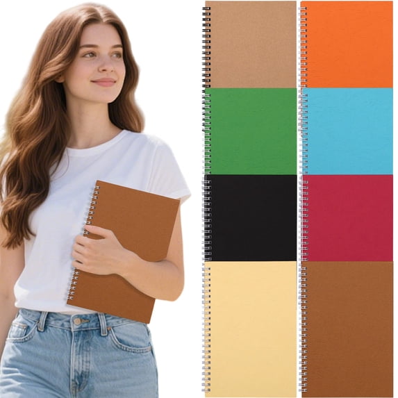 Notebook for Studnt, Legal Ruled Paper, 8" x 5.5", Flexible Soft Touch Cover, Wirebound for Sch ool Office Supplise Blue 1Pcs