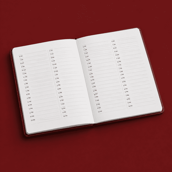 Notebooks Appointment Book - Large 5" X 13.5" Undated Planner For Daily Scheduling 2 Column Professional Office Home Or Salone