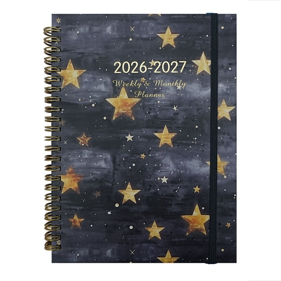 Notebooks College Ruled 2026-2027 Academic Planner Book,A5 Daily Weekly Task Agenda Calendar Notebook 70 Sheets 140 Pages Office Goal Tracker Ledger 15.8cm*21.5cm 1pc