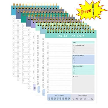 Notebooks for Work Daily To-Do Notepad, To-Do List Notepad Time Management Task Plan List Notebook Organizer For School Office Supplies, Undated Agenda 60 Sheets