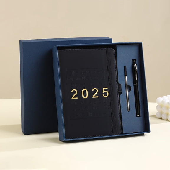 Notebooks for Work, Hwkond 2025 Agenda Book 365 Days Daily Program Management Record Notebook Schedule Plan Daily Work Notebook Self-Discipline Punch Card Planner Yearly Calendar Clearance Under $5