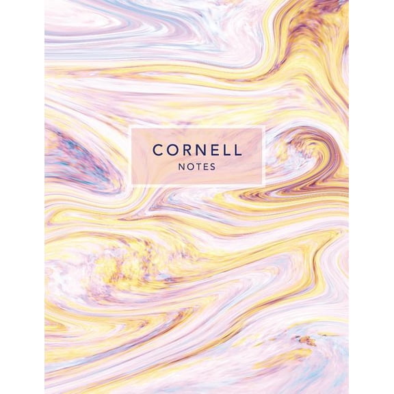 Notebooks for Students: Cornell Notes: Pastel Marble - 120 White Pages 8.5x11" - Note Taking System (Paperback)
