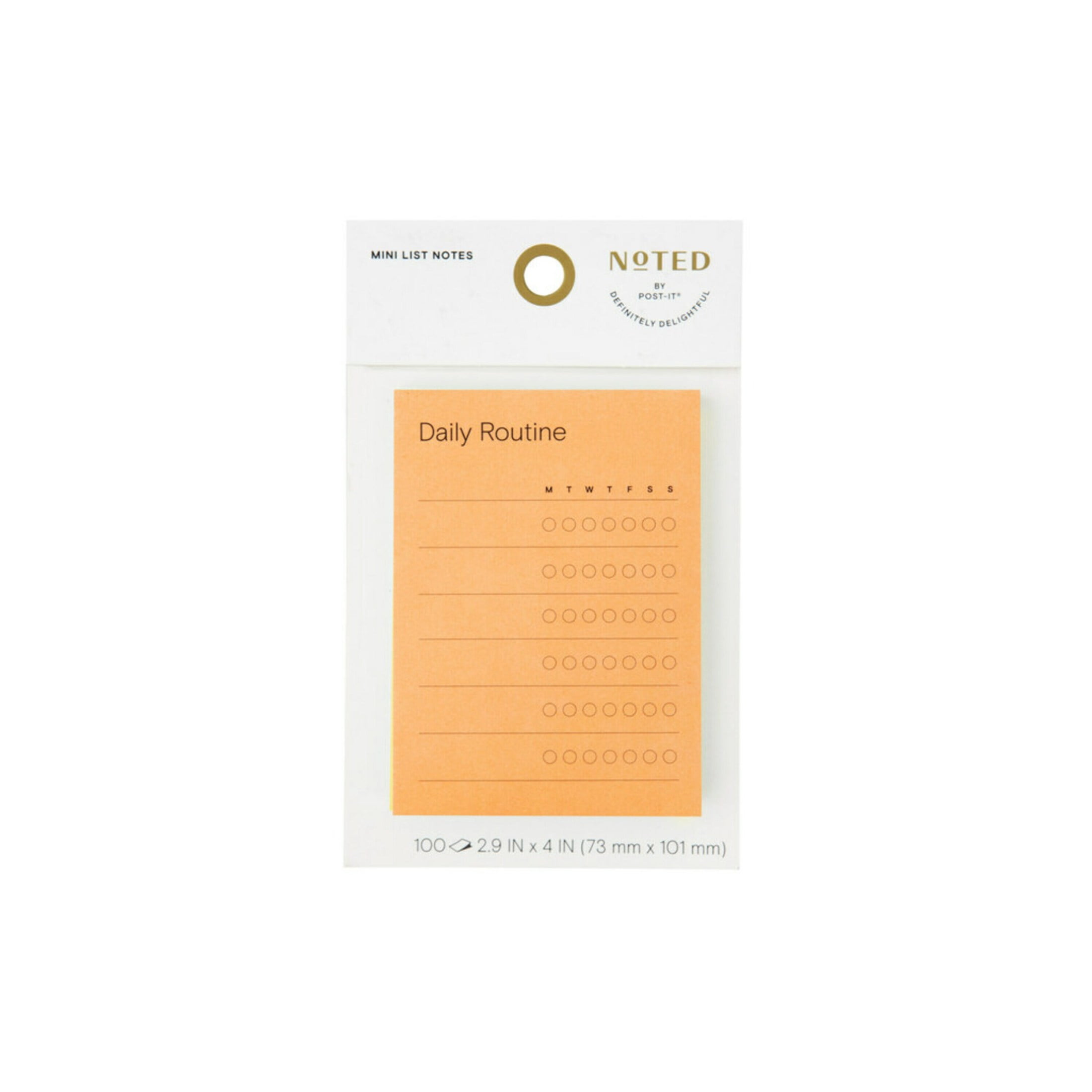 Note On Daily Routine Post-it Daily Routine Notes, Orange, Lined, 2.9x4, 100 Sheets - Walmart ...