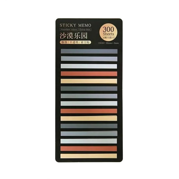 Notepad Bookmarks School Supplies Cute Stationery- Markers Sticky Index Tabs Slim Index Tabs Translucent Book Markers