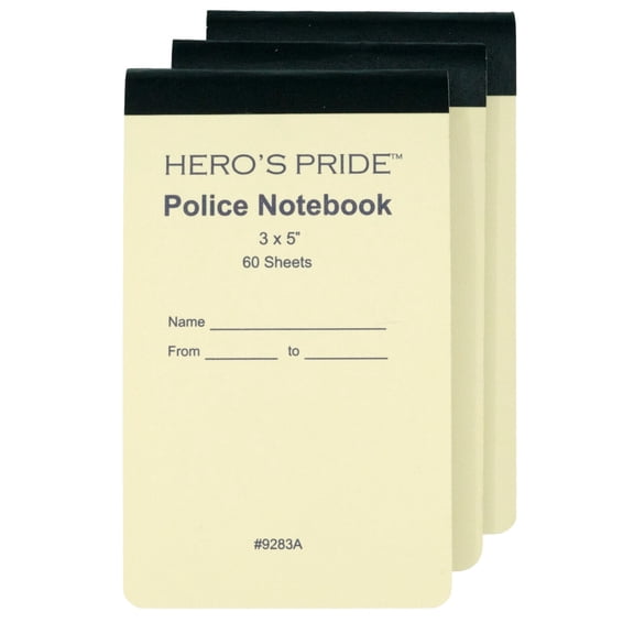 Hero’s Pride Deluxe Notepad Refills, 3-Pack, Small 3" x 5", 60 Pages Each