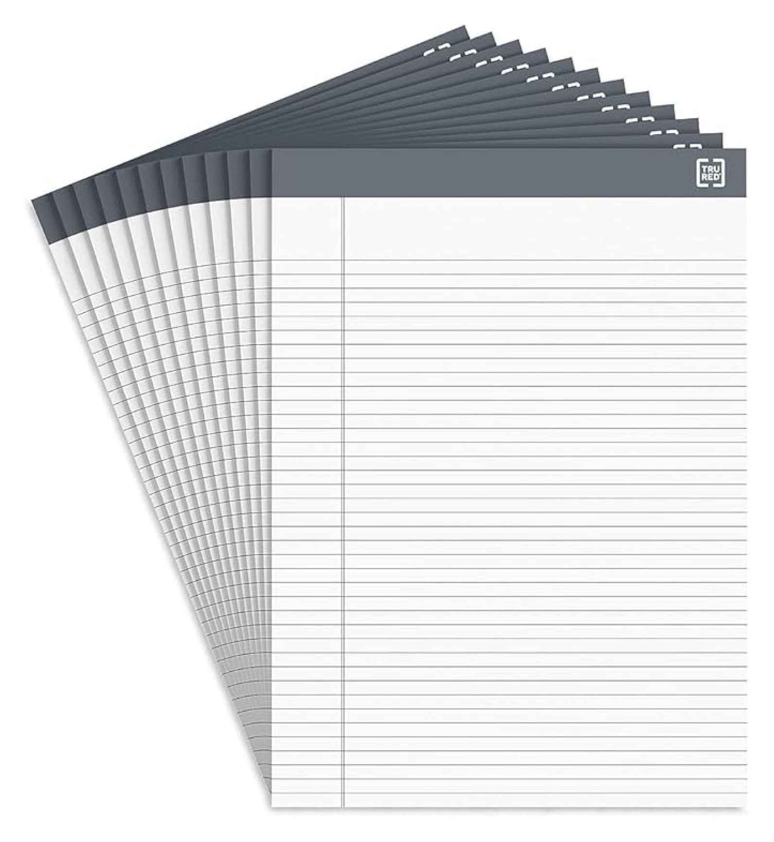 Notepads, 8.5” x 11.75”, Narrow Ruled, White, 50 Sheets/Pad, 12‑Pack