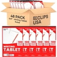thumbnail image 1 of E-CLIPS USA Ruled Writing Tablet Small Note Pads, 9” x 6”, 100-Sheet Pad, 48-Pack, 1 of 7