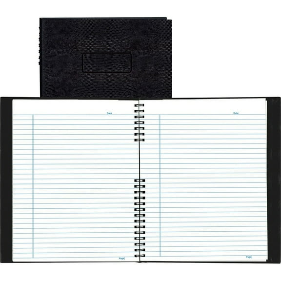 Notepro Notebook, 1 Subject, Medium/college Rule, Black Cover, 11 X 8.5, 100 Sheets | Bundle of 5 Each