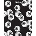 thumbnail image 1 of Pre-Owned Notes: Black College Ruled Notebook with Eyeballs|110 pages| 8.5 x 11| Perfect for Notes, Lists, Journaling or gift for science or medical student Paperback, 1 of 1