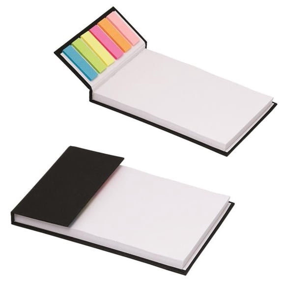 Notes Memopad with 150 Sticky Notes - Black
