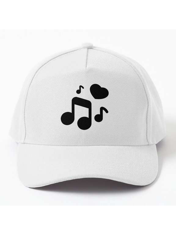 Notes Of Love Baseball Cap, Romantic Graphic Hat Style