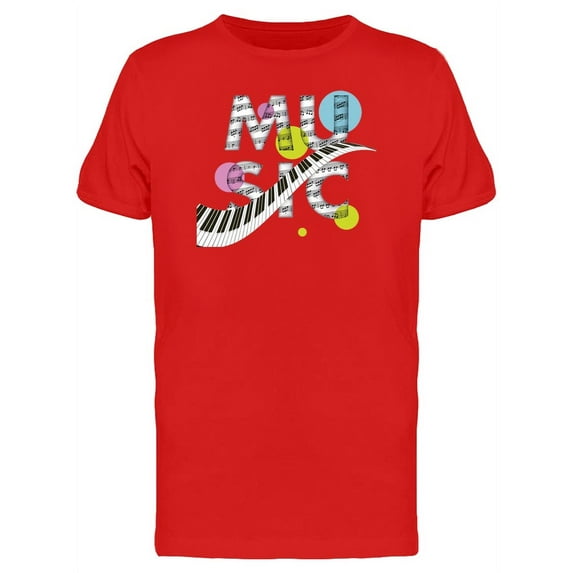 Notes Piano Abstract Music T-Shirt Men -Image by Shutterstock, Male 3X-Large