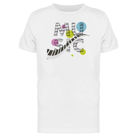 Notes Piano Abstract Music Tee Men's -Image by Shutterstock