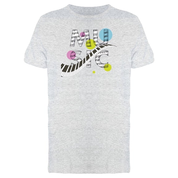 Notes Piano Abstract Music Tee Men's - Men T-Shirt, Small