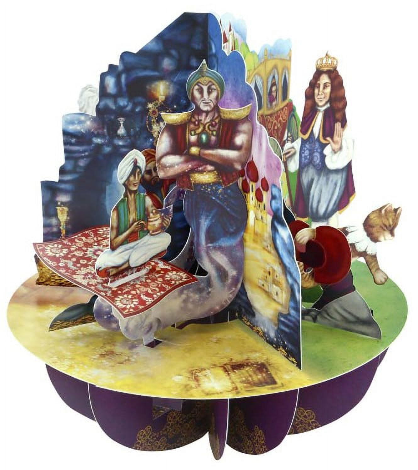 Notes & Queries Aladdin Puss in Boots Pinocchio 3D Pop Up Santoro Pirouettes Blank Note Card