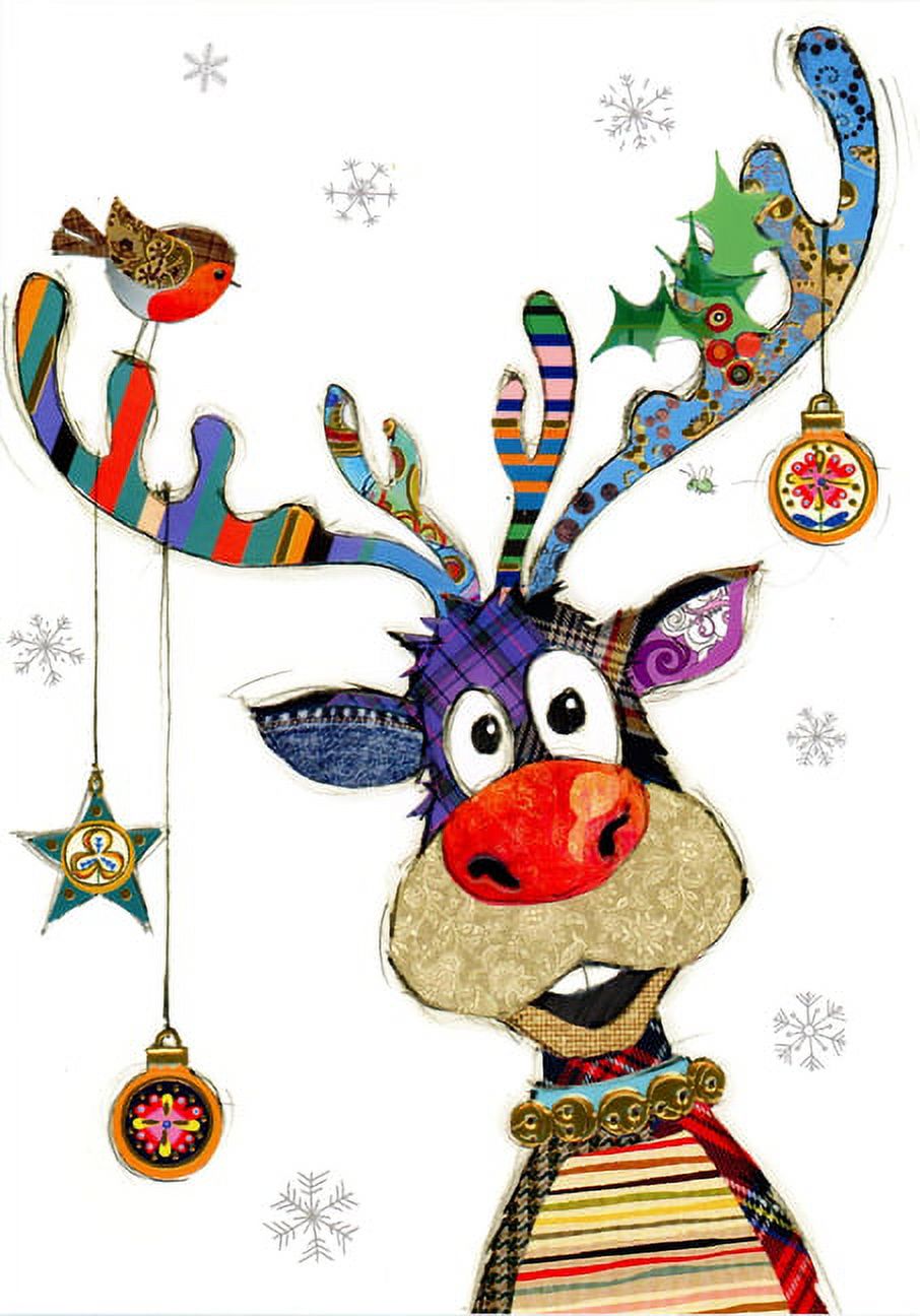 Notes & Queries Colorful Rudolph the Red Nosed Reindeer with Ornaments