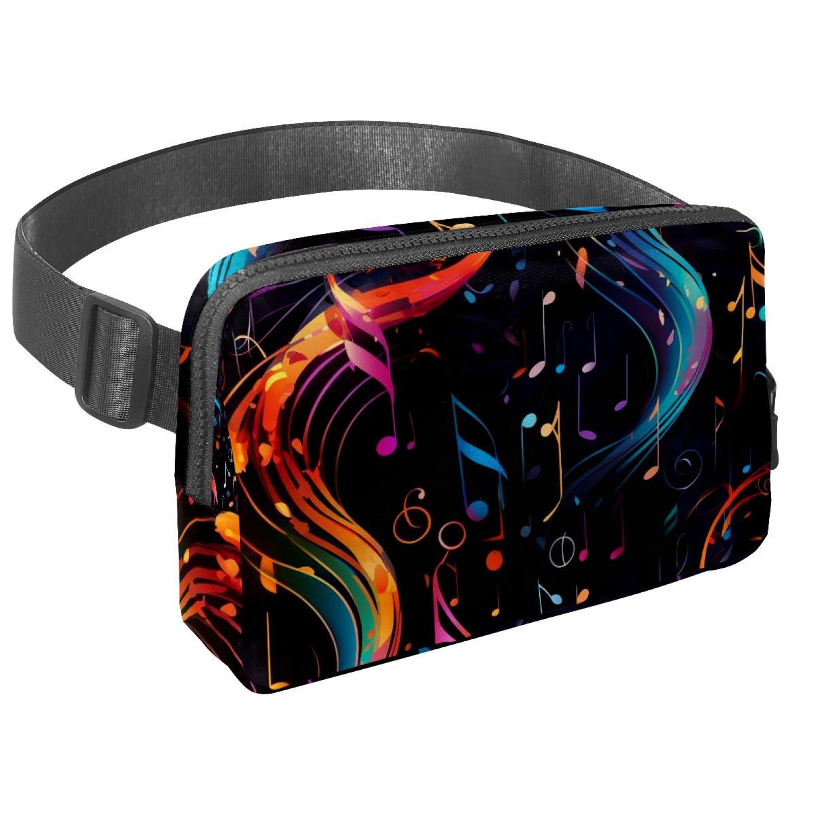 Notes Running Belt Waist Packs Fanny Bag: Lightweight, Adjustable, with Extension Strap, Unisex