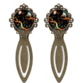 thumbnail image 1 of Notes Vintage Copper-Colored Lace Bookmarks: Stainless Steel Book Marks for Readers and Book Lovers - Set of 2, 1 of 5