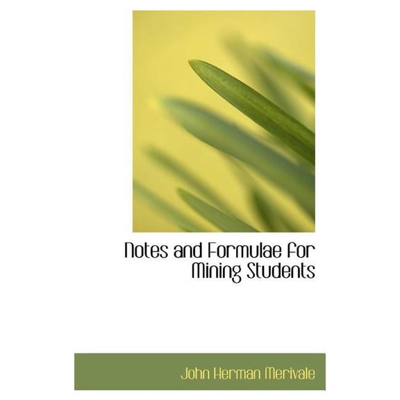 Notes and Formulae for Mining Students Hardcover