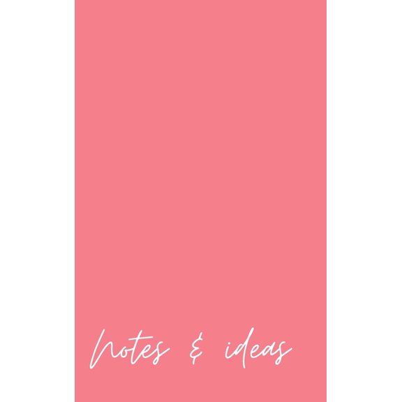 Notes and Ideas Pink Notebook Journal, (Hardcover)