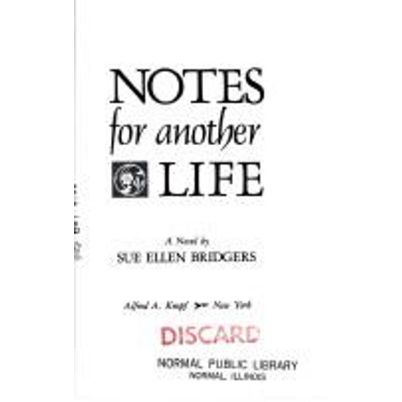 Pre-Owned Notes for Another Life 9780394948898 Used