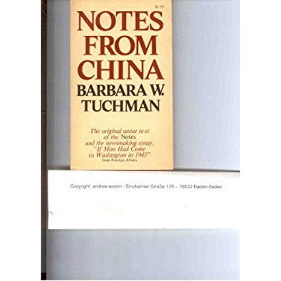 Pre-Owned Notes from China (Paperback) 0020748000 9780020748007
