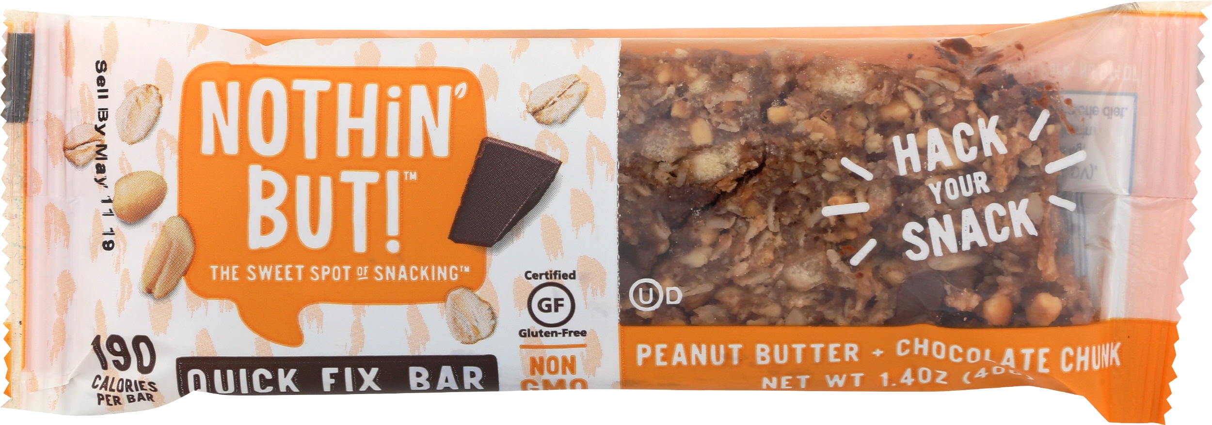 Nothin But, Chocolate Peanut Butter Snack Bar, 1.4 Oz, 12 Ct