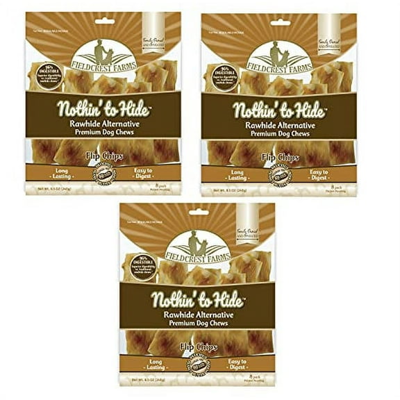 Fieldcrest Farms Nothin' to Hide Rawhide Alternative Flip Chips Chews for Dogs 8.5oz