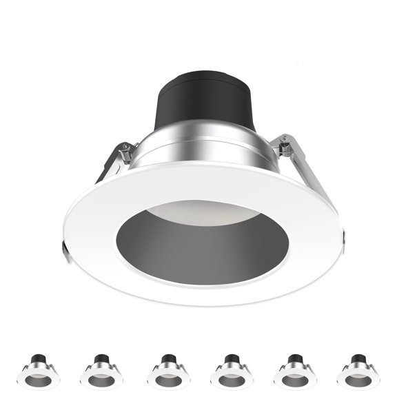 Nothing BUT LEDs 6Pcs 8 Inch Commercial LED Downlight, Adjustable Wattage 18/27/36W, 5Color Selectable 2700K-5000K, 0-10V Dimming Recessed Ceiling Light Fixture, 120-347Vac, ETL & ES Listed