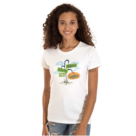 Nothing Bugs Me in the Garden Pun Womens Slim Fit Graphic Tee Brisco Brands S