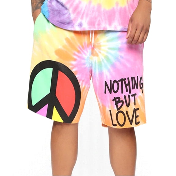 Nothing But Love Men's Tie Dye Sweat Shorts - (Large)