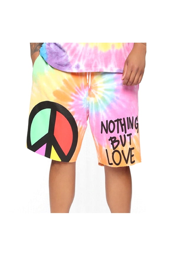 Nothing But Love Men's Tie Dye Sweat Shorts - (Large)
