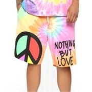 Nothing But Love Men's Tie Dye Sweat Shorts - Small