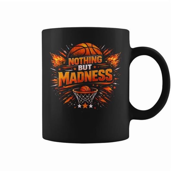 Nothing But Madness Basketball Game Day Slam Dunk Hoop Coffee Mugs