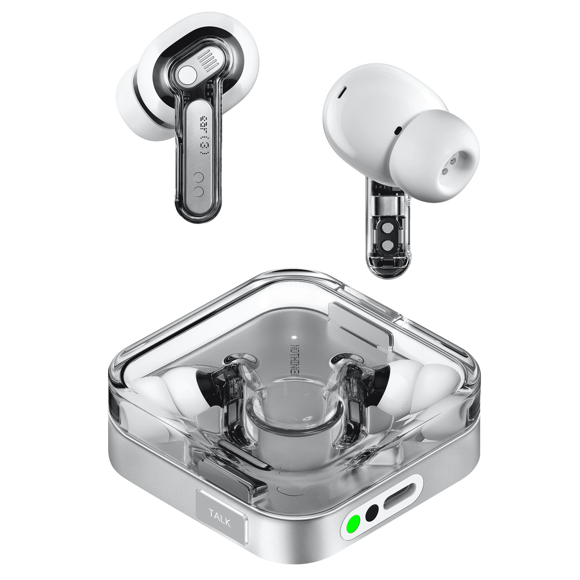 Nothing Ear (3) Wireless Earbuds Super Mic 45dB Hybrid Active Noise Cancelling Bluetooth Headphones Hi-Res 6 Mics, 12mm Dynamic Bass Boost, Dual Connect ANC Sport Ear Buds for iPhone Android, White