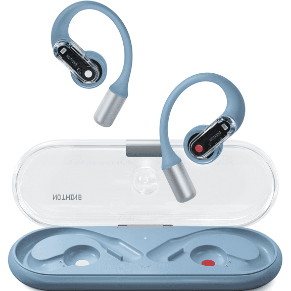 Nothing Ear(Open) Lightweight Open Ear Headphones with Adjustable Earhooks, Multipoint Connection Bluetooth Earbuds with Clear Voice Technology for AI Calls, IP54, Fast Charging, ChatGPT Supported