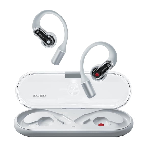 Nothing Ear(Open) Lightweight Open Ear Headphones with Adjustable Earhooks, Multipoint Connection Bluetooth Earbuds with Clear Voice Technology for AI Calls, IP54, Fast Charging, ChatGPT Supported
