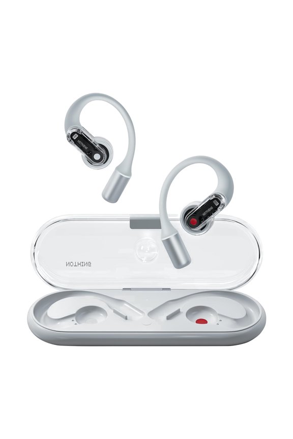 Ear(Open) Lightweight Open Ear Headphones with Adjustable Earhooks, Multipoint Connection Bluetooth Earbuds with Clear Voice Technology for AI Calls, IP54, Fast Charging, ChatGPT Supported