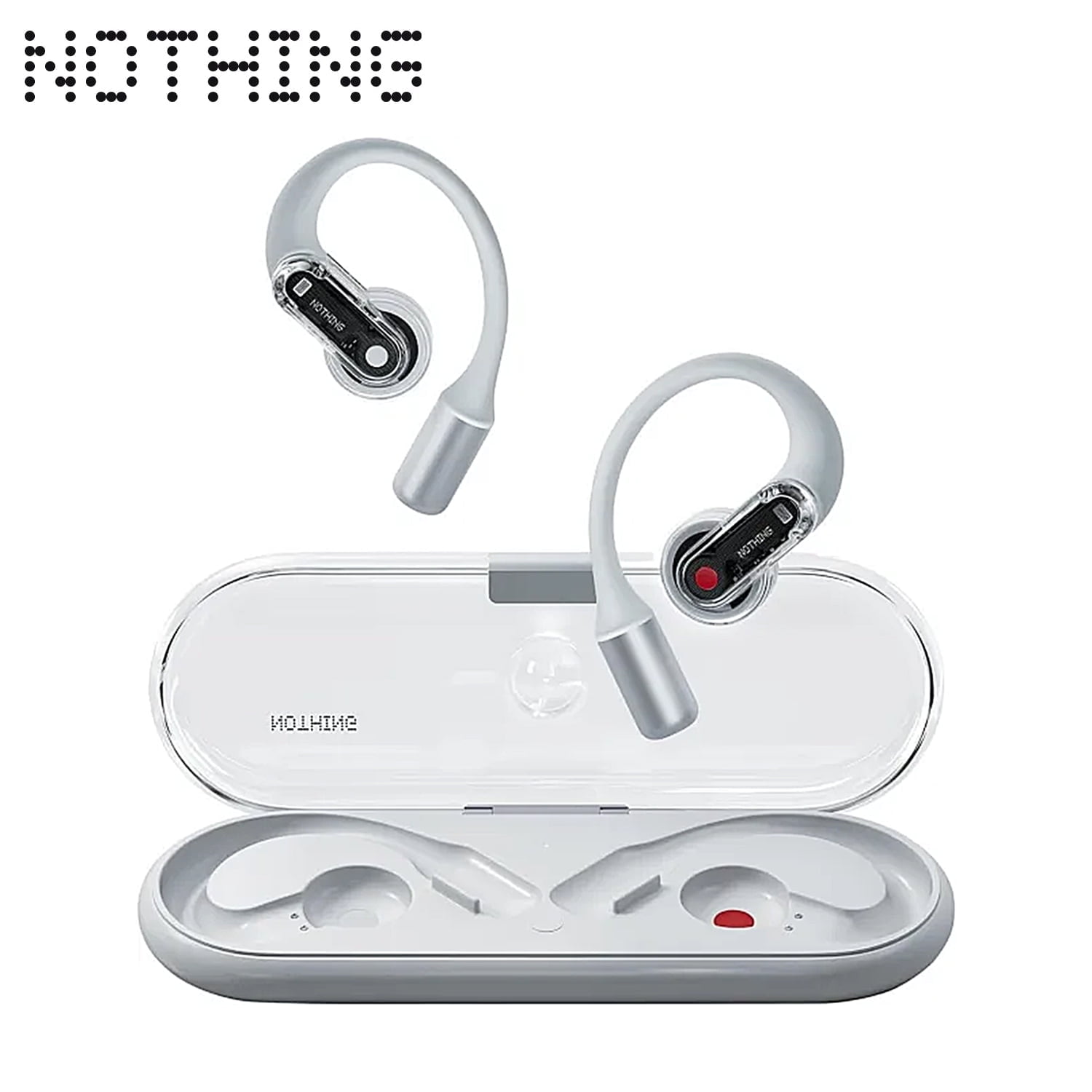 Nothing Ear (Open) Open-Ear Headphones, Wireless Earbuds with Earhooks, Clear Calls with Mics, BT 5.3, Fast Charging, for Sports/Workout/Running