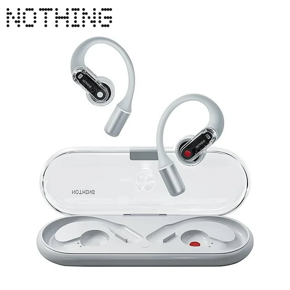 Nothing Ear (Open) Open-Ear Headphones, Wireless Earbuds with Earhooks, Clear Calls with Mics, BT 5.3, Fast Charging, for Sports/Workout/Running