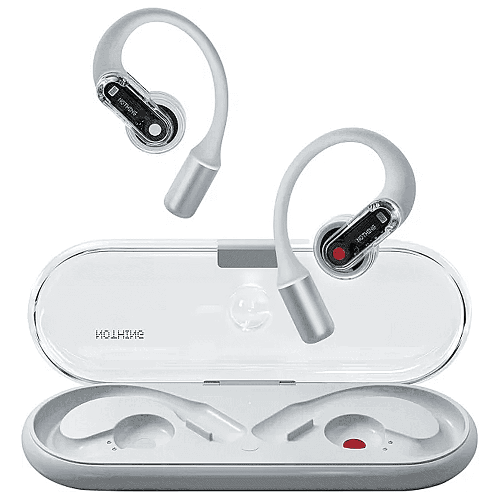 Nothing Ear (Open) Open-Ear Headphones, Wireless Earbuds with Earhooks, Clear Calls with Mics, BT 5.3, Fast Charging, for Sports/Workout/Running