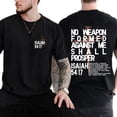 thumbnail image 1 of Nothing Formed Against Me Double Sided T-Shirt – Christian Faith Graphic Tee, Inspirational Unisex Religious Shirt, 1 of 6