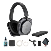 Nothing Headphone Black Hybrid Active Noise Cancelling Wireless Over Ear Headphones Bundle Including P-Bank Battery, Headset Case, Goby Labs Cleaner, Desk Holder, Charging Cable, Adapter, Cloth