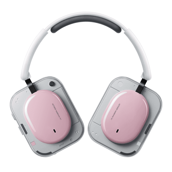 Nothing Headphone (a) 2026 New, Adaptive Active Noise Cancelling Headphones, Wireless Over Ear Bluetooth 5.4 ANC Headset with LDAC Hi-Res, 5 HD Mics Ultra Bass via APP, 135 Hours Playtime,Pink
