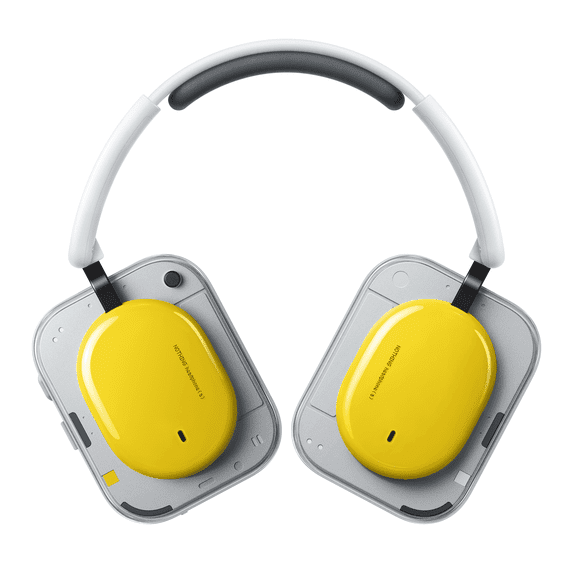 Nothing Headphone (a) 2026 New, Adaptive Active Noise Cancelling Headphones, Wireless Over Ear Bluetooth 5.4 ANC Headset with LDAC Hi-Res, 5 HD Mics Ultra Bass via APP, 135 Hours Playtime,Yellow