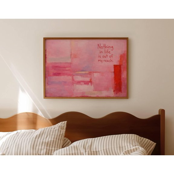 Nothing Is Out Of My Reach Quote Wall Art Rothko Inspired Minimal Expressionist